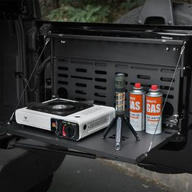 Tailgate Table Molle Panel for Ford Bronco 2021-2024 2-Tier Foldable Rear Storage Cargo Rack Shelf Camping Desk Tailgate Table Molle Panel for Ford Bronco 2021-2024 2-Tier Foldable Rear Storage Cargo Rack Shelf Camping Desk